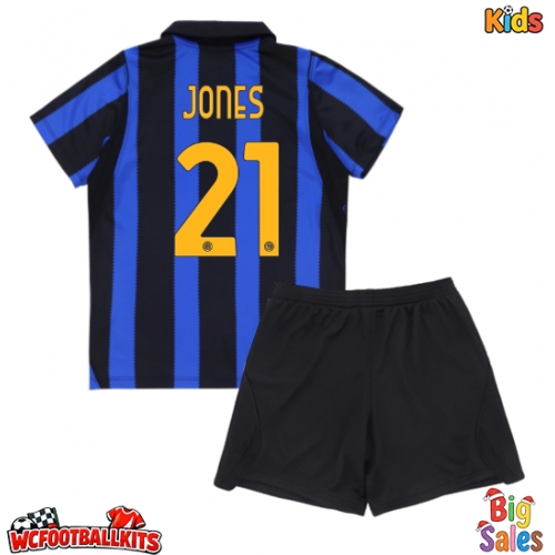 Inter Milan Curtis Jones #21 Replica Home Stadium Kit for Kids 2026-27 Short Sleeve (+ pants)